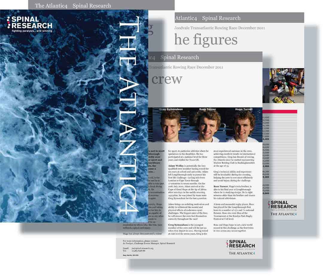 Spinal Research atlantic four booklet designed by ideology.uk.com