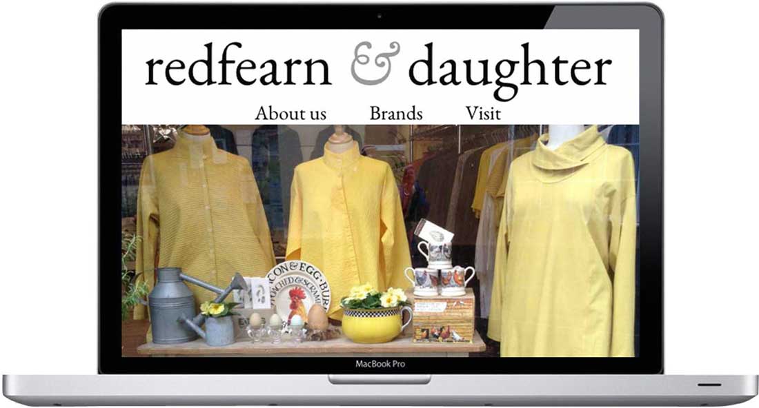 Redfearn and Daughter website on desktop
