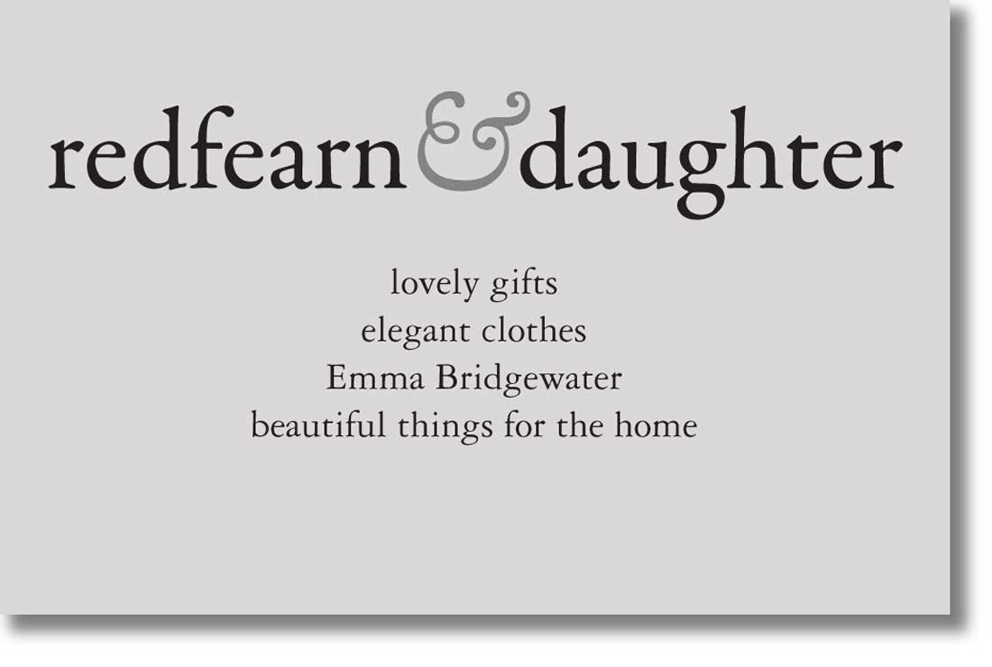 Redfearn and Daughter logo on business card