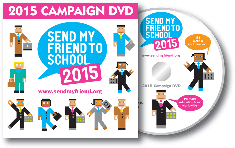 send my friend to school campaign dvd and cover designed by ideology.uk.com