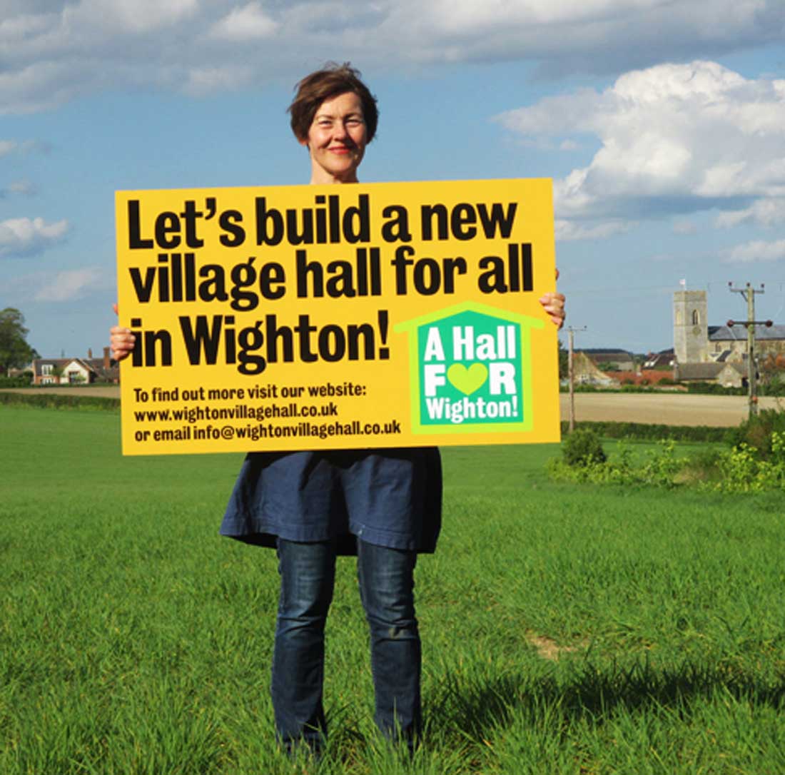 Wighton Village Hall fundraising campaign banner