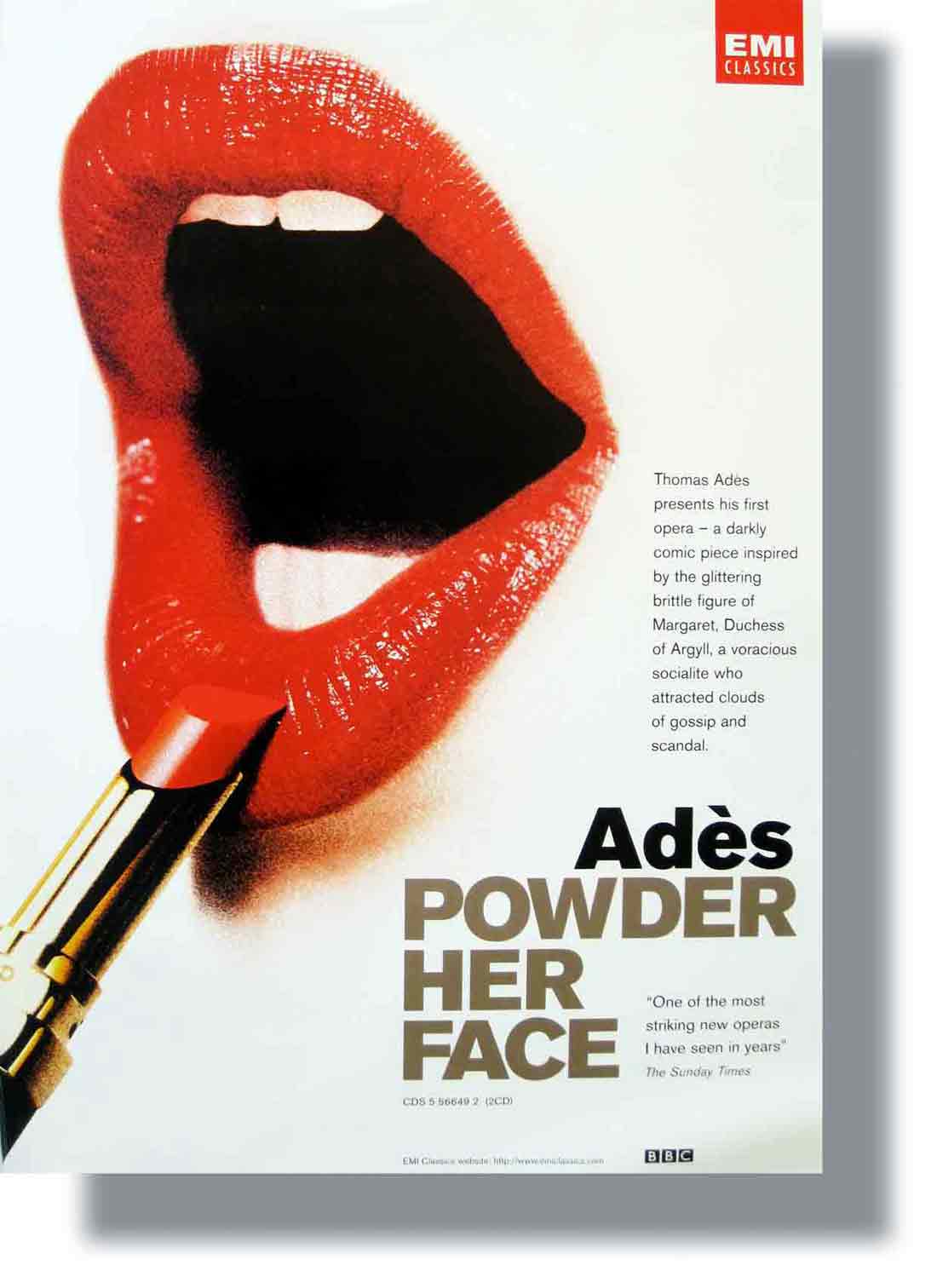 Thomas Ades Powder Her Face opera poster designed by ideology.uk.com