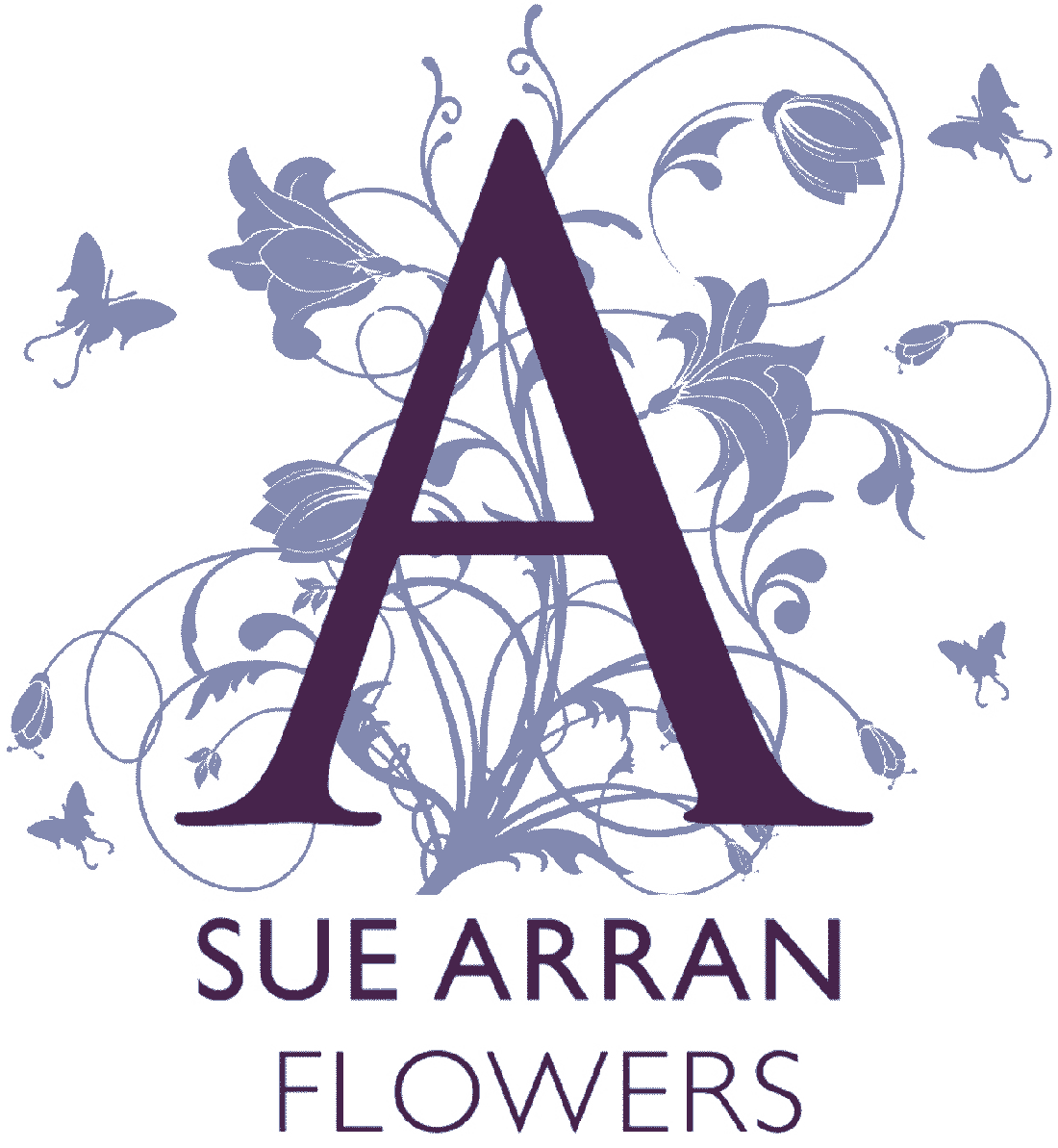 Sue Arran Flowers logo designed by ideology.uk.com