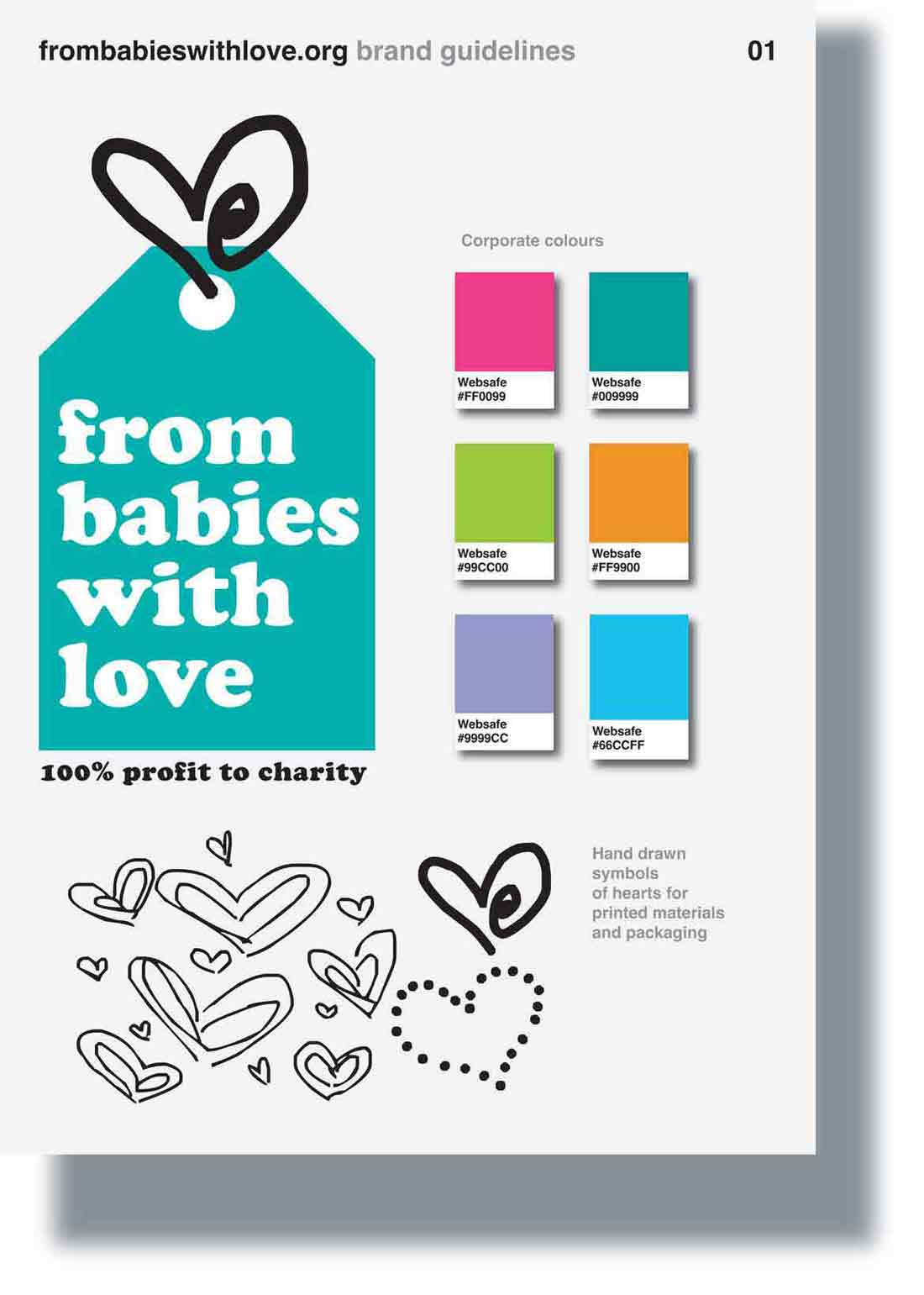 from babies with love logo and brand guideliness designed by ideology.uk.com