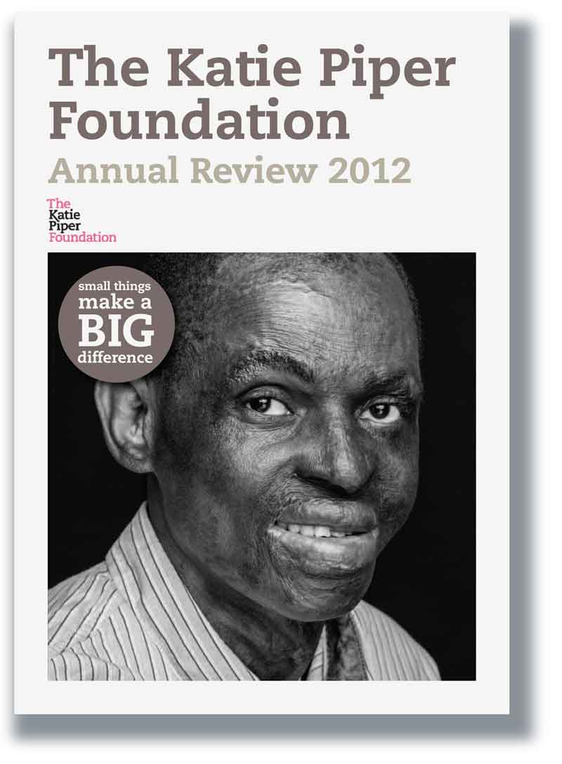 Katie Piper Foundation annual review/campaign designed by ideology.uk.com