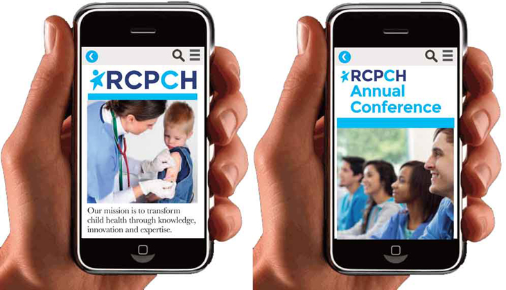 rcpch logo on iphone