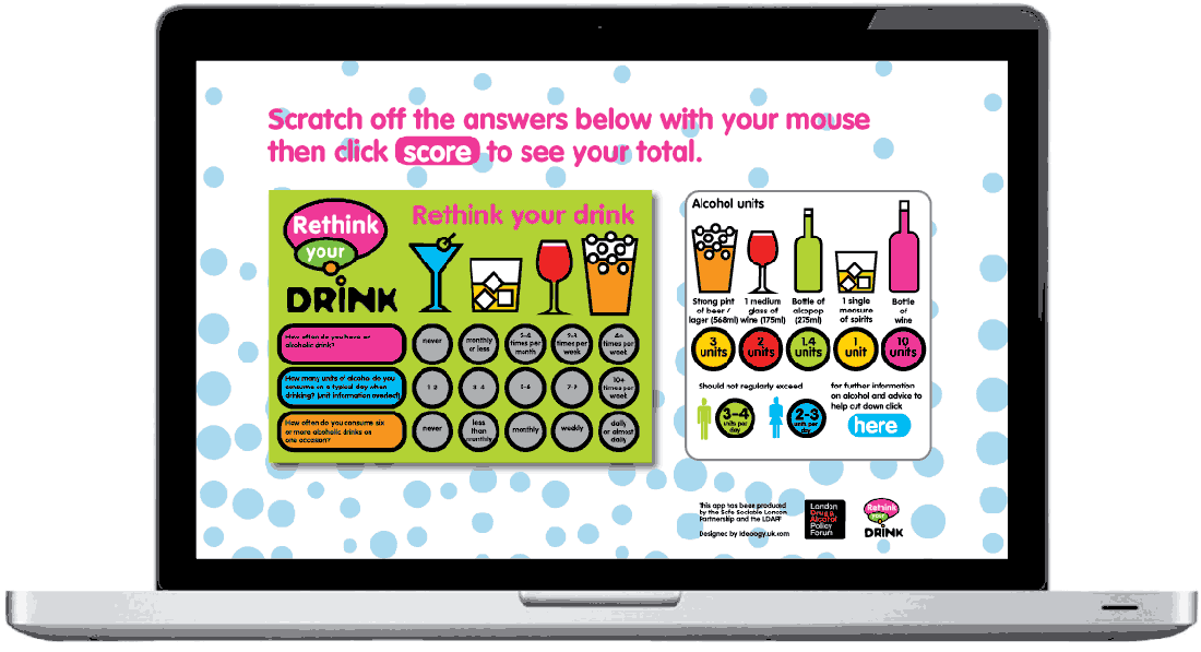 Rethink your drink web app designed by ideology.uk.com